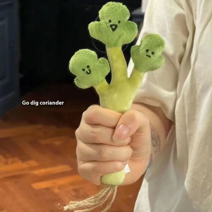 Lindo llavero de cilantro, divertido adorno colgante para mochila, muñeco