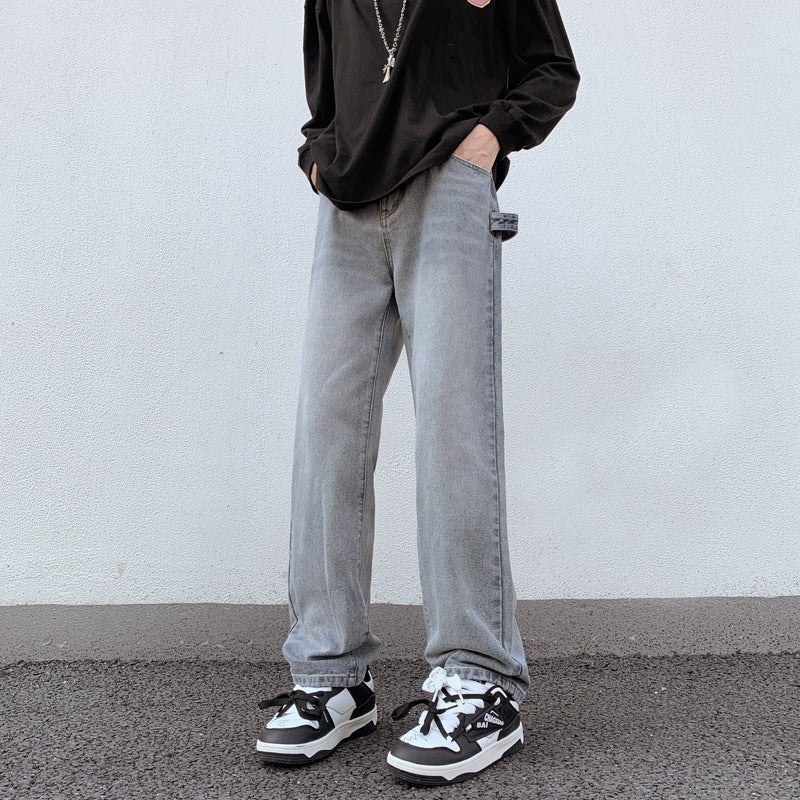 Fashion Men Loose Drawstring Straight - leg Pants - BAGMODA