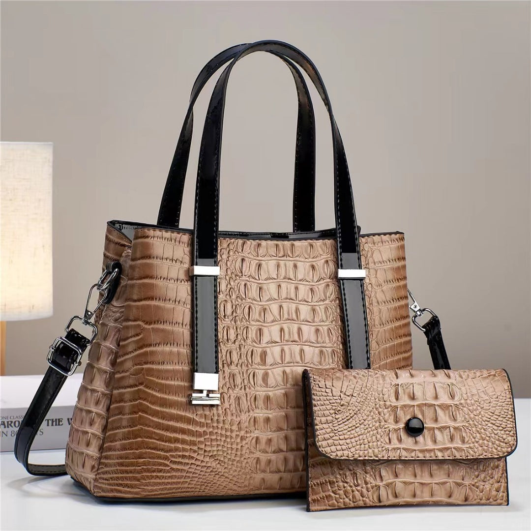 Crocodile Pattern Shoulder Bag