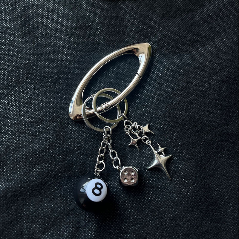 Zinc Alloy Niche Dice Waist Ornaments Fastener Handbag Pendant