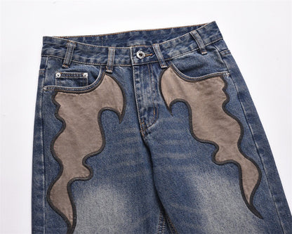 Fashion Horn Denim Pants Men - BAGMODA