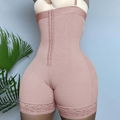 Fajas moldeadoras de una pieza con cremallera en la entrepierna, ropa interior de talla grande que levanta los glúteos