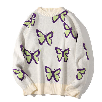 Suéter de cuello redondo de diseño de otoño e invierno para mujer, prendas de punto