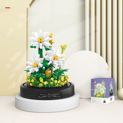 Juguetes de decoración de rosas con ensamblaje de partículas pequeñas