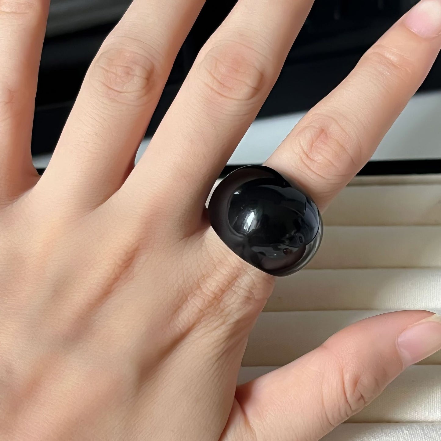Fashion Transparent Vintage Resin Ring For Women
