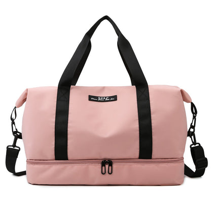 Bolsa de viaje de gran capacidad con compartimento para zapatos, portátil, para deportes, gimnasio, fitness, impermeable, para el hombro, para fin de semana, para mujer