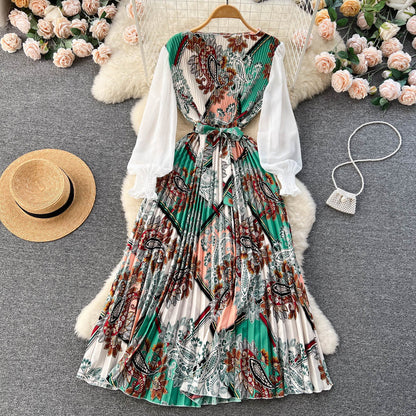 Vestidos estampados de estilo étnico de moda para mujer