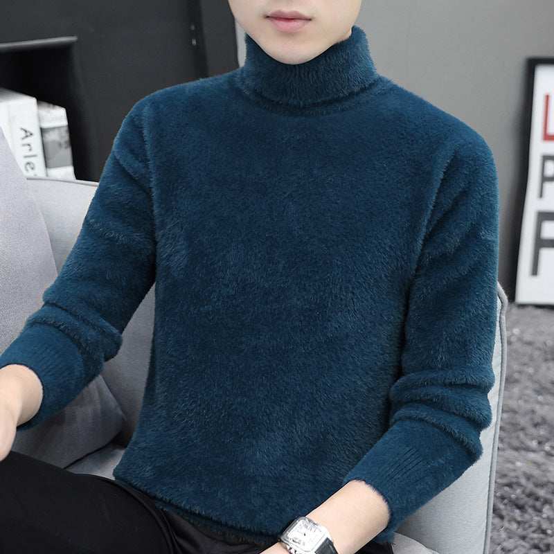 Mink High Collar Sweater Men's Undercoat