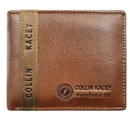 Cartera corta de piel de vaca para hombre de moda