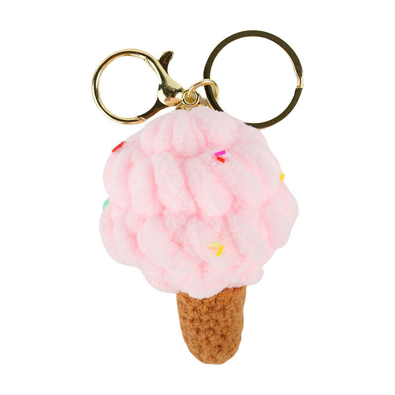 Original Plush Colorful Ice Cream Keychain
