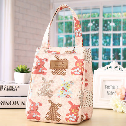 Bolsa de hielo portátil estilo coreano, bolsa de almuerzo aislante para exteriores