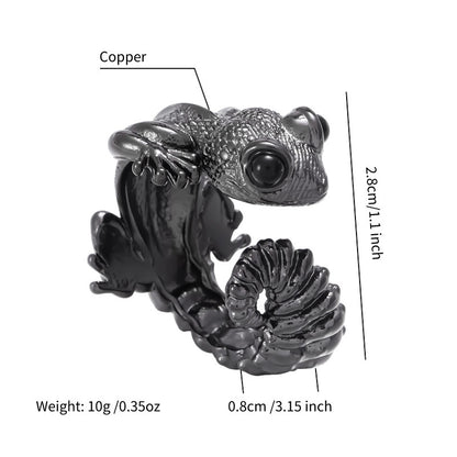 Europäischer und amerikanischer Ins Cute Gothic Lizard Ring