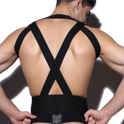 Men's Shapewear Top With A Tight Waistband And Chest Waistband Vest - BAGMODA
