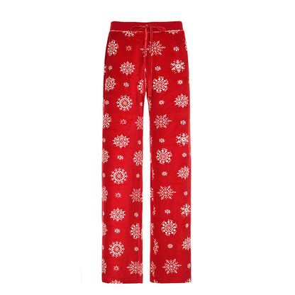 Schneeflocke Casual Hosen Für Frauen Herbst Und Winter Neue Kontrast Farbe