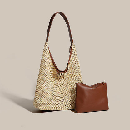 Elegante bolso de verano tejido