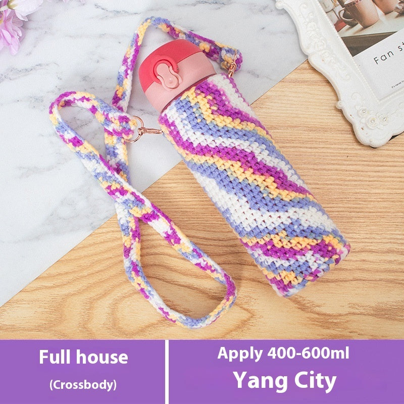Cup Cover Crossbody Long Strap Vacuum Cup Glass Universal