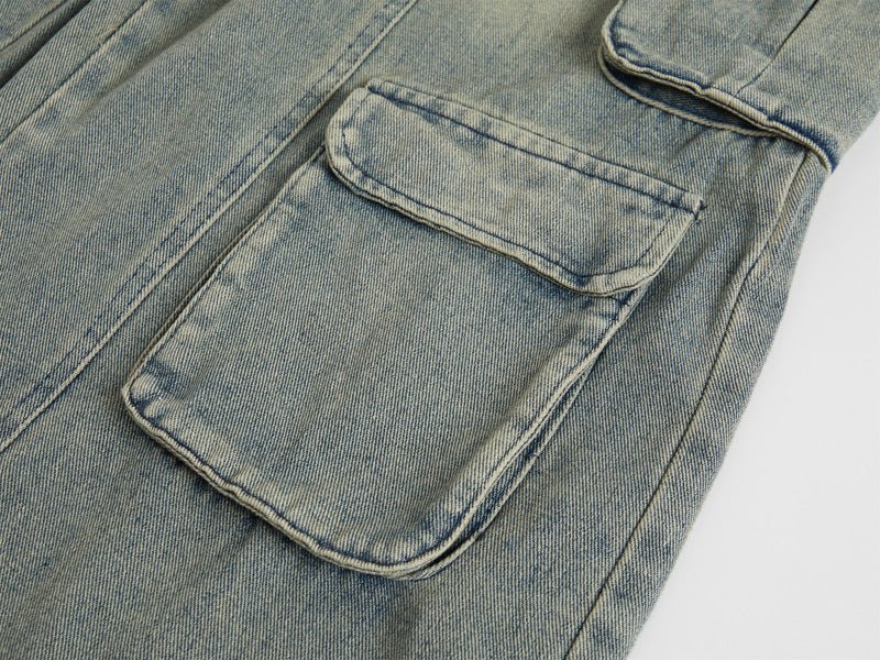Fashion Straight Denim Pants Men And Women - BAGMODA