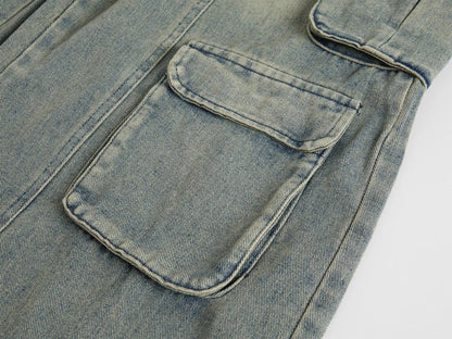 Fashion Straight Denim Pants Men And Women - BAGMODA