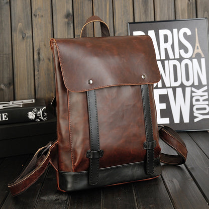 Reise-Outdoor-Rucksack aus Leder
