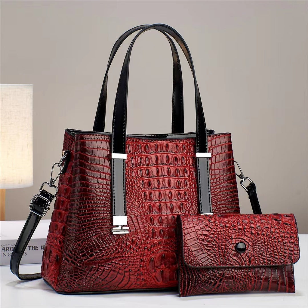 Crocodile Pattern Shoulder Bag