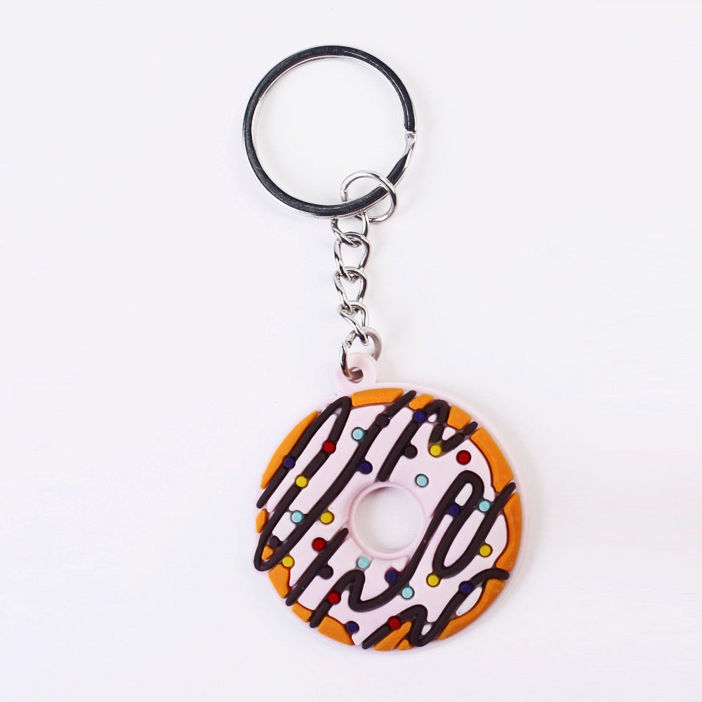 Simple Cartoon Cute Donut PVC Keychain