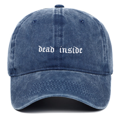 Dead Inside Bestickte Baseballkappe aus Baumwolle
