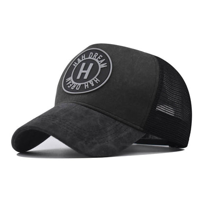 Gorra de béisbol bordada, gorra vieja lavada con visera