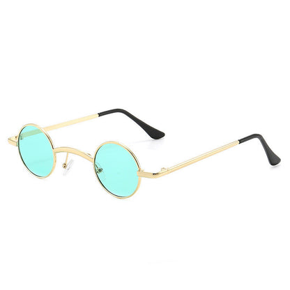 Gafas de sol retro de montura redonda pequeña a la moda para hombres y mujeres