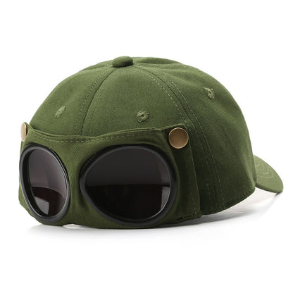 Gorra de piloto, gafas personalizadas, gorra con visera, gafas de sol para hombre, parasol, primavera y verano, combina con todo.