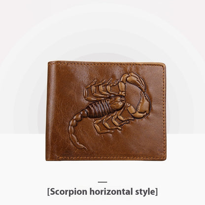 Personalisierte Retro-Handgemachte geprägte Lederbrieftasche für Männer