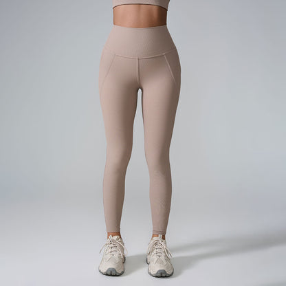 Pantalones ajustados de cintura alta con realce de cadera para mujer