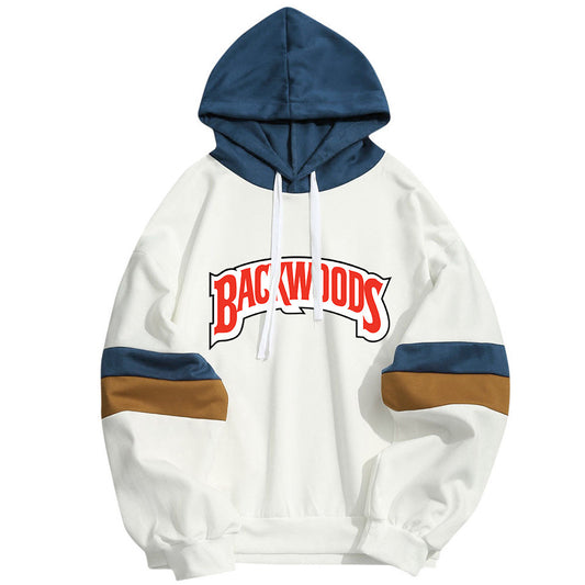 Men's Spliced Parallel Bars Sweater Men's Hoodie Sweatshirt