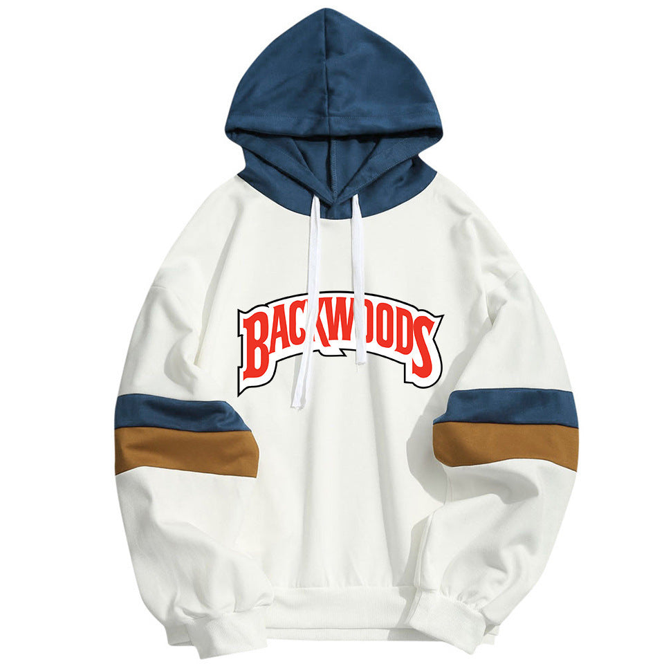 Men's Spliced Parallel Bars Sweater Men's Hoodie Sweatshirt