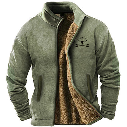 Abrigo acolchado de polar de algodón para hombre