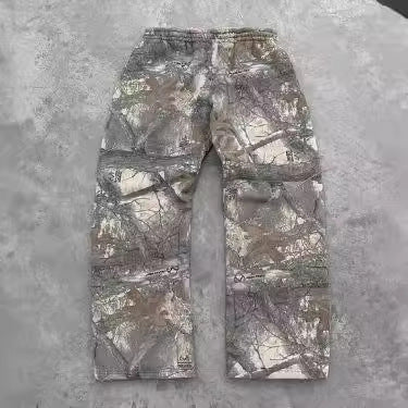 Leaves Camouflage 3D Printed Casual Pants For Men - BAGMODA