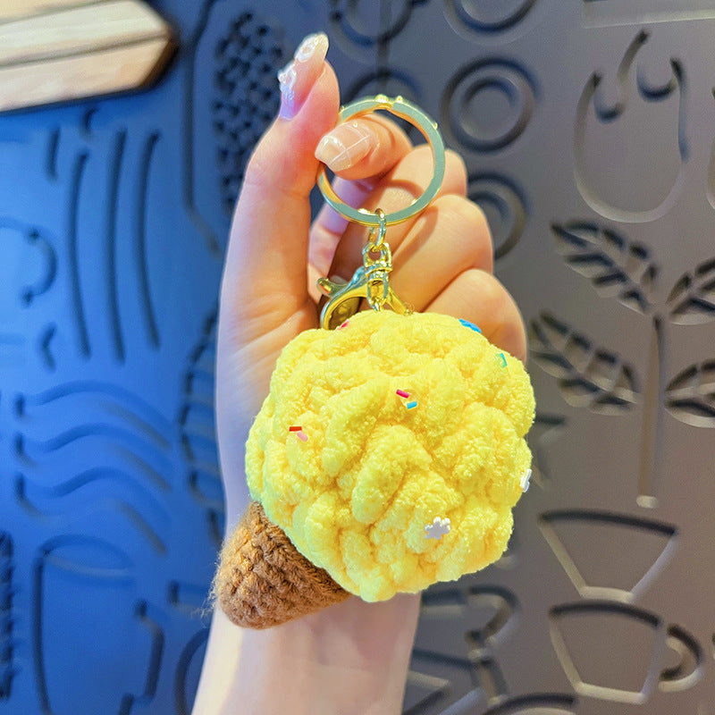 Original Plush Colorful Ice Cream Keychain
