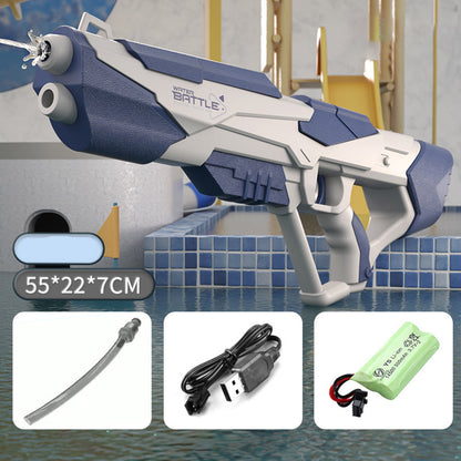 Pistola de agua eléctrica automática con absorción de agua, juguete para exteriores, playa, piscina, baño, regalo para niños.