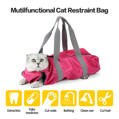 Bolsa de viaje para gatos con doble forro, antiarañazos y mordeduras.