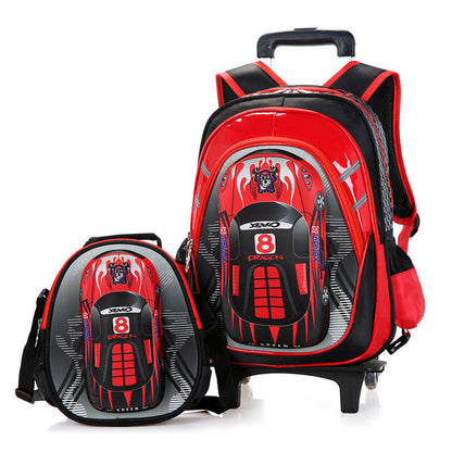 La nueva mochila escolar desmontable con ruedas para hombre reduce la carga