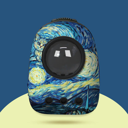 Mochila portátil para gatos Go Out, cápsula espacial, mochila escolar para mascotas, suministros