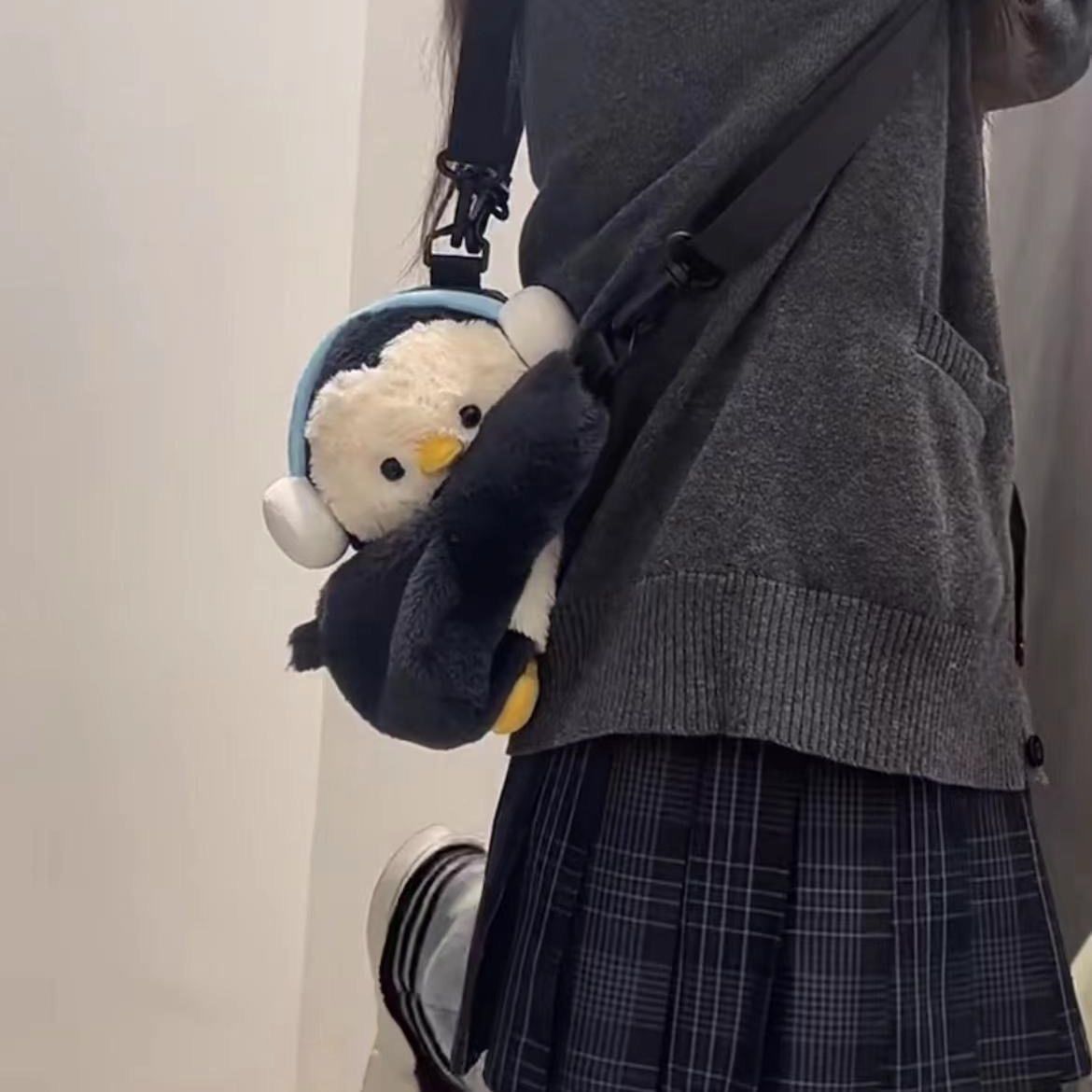Good-looking Little Penguin Lamb Lying Bag Cute Plush Bag Shoulder Partysu Backpack