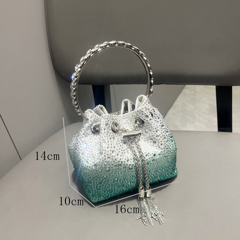 Drawstring Rhinestone Women's Bag