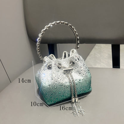 Drawstring Rhinestone Women's Bag