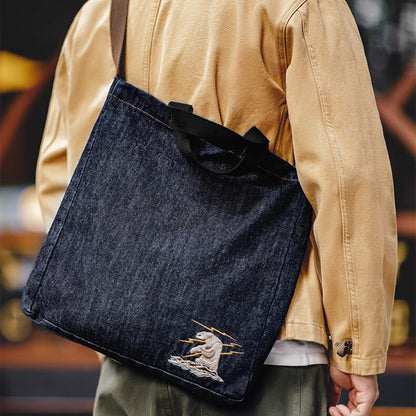 Bolso de hombro vaquero retro americano