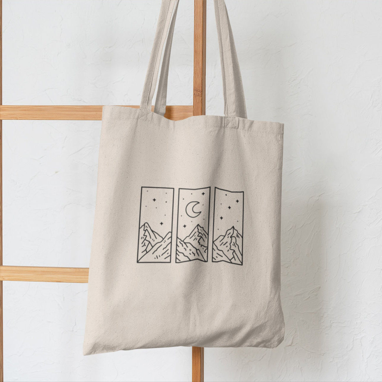 Butterfly Mushroom Printed Canvas Bag Shoulder Bag