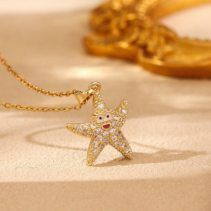 Accesorios para collar de estrellas de mar de la serie Ocean Design Sense para mujer