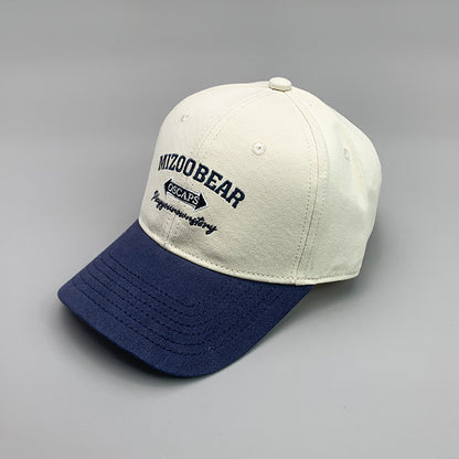 Gorra de béisbol deportiva transpirable con bordado de algodón y letras de colores simples a juego