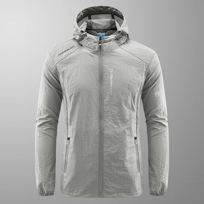 Chaqueta con capucha y protección solar para hombre, para exteriores, de verano