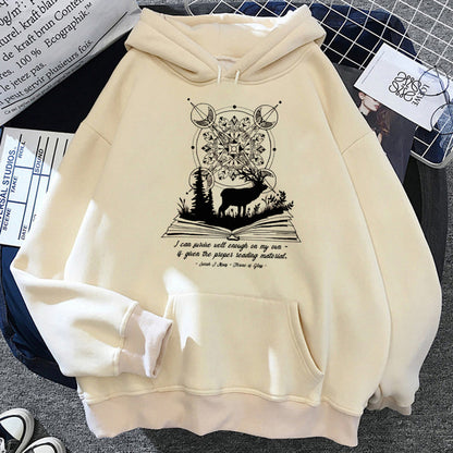 Sudadera con capucha Acotar para mujer, estilo gótico japonés