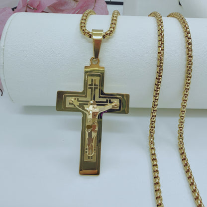 Joyería colgante de acero inoxidable para hombre con personalidad de moda y tendencia europea y americana